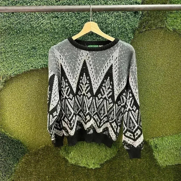 Vintage  Ecco L’Italia Abstract Sweater Medium - Picture 1 of 6
